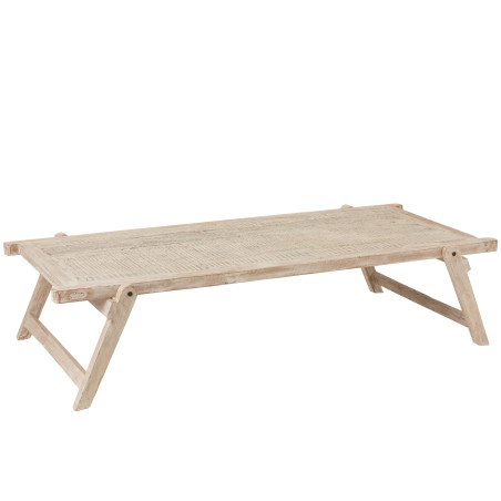 Table basse Peñíscola bois  blanc cérusé