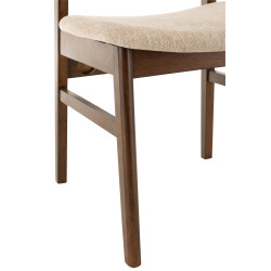 Set de 2 chaises en bois d'hévéa brun