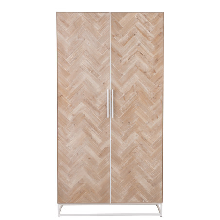 Armoire 2 portes en bois Chevron