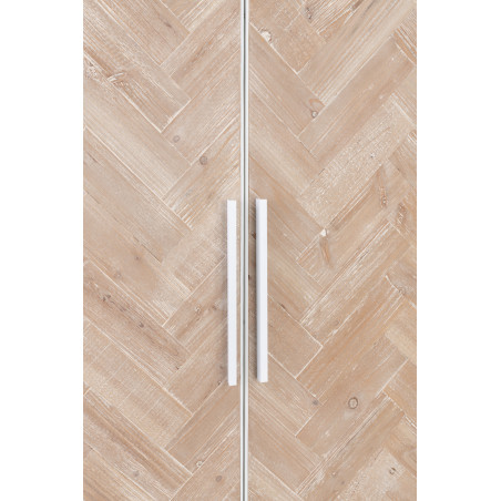 Armoire 2 portes en bois Chevron