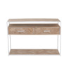 Console 2 tiroirs en bois Chevron