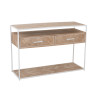 Console 2 tiroirs en bois Chevron