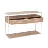 Console 2 tiroirs en bois Chevron