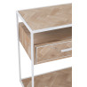 Console 2 tiroirs en bois Chevron