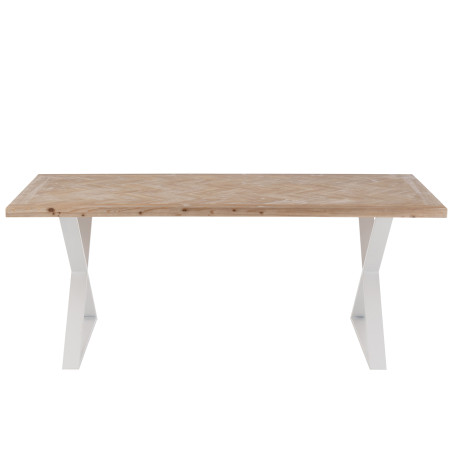 Table de chevet en bois Chevron