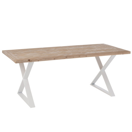 Table de chevet en bois Chevron