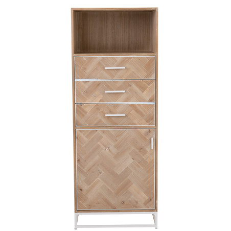 Armoire haute en bois Chevron