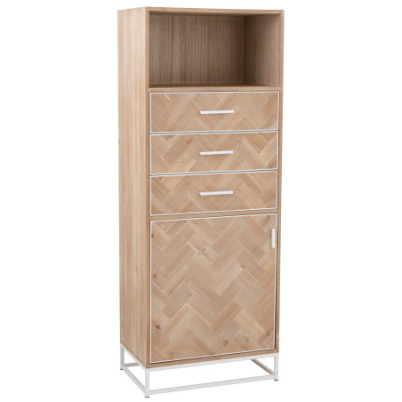 Armoire haute en bois Chevron