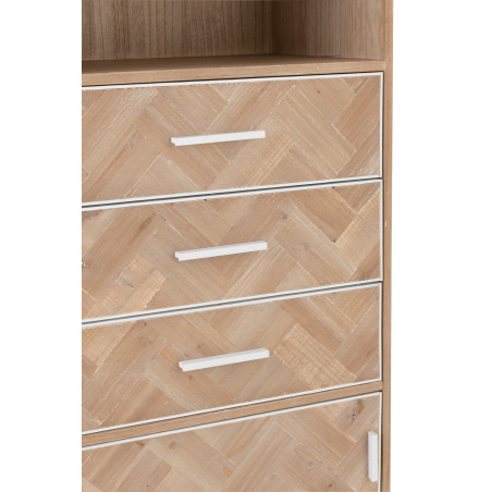 Armoire haute en bois Chevron