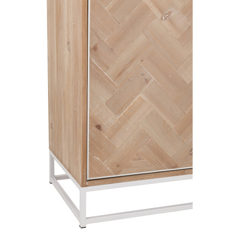 Armoire haute en bois Chevron