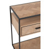 Console industrielle 2 tiroirs en bois Chevron