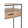 Console industrielle 2 tiroirs en bois Chevron