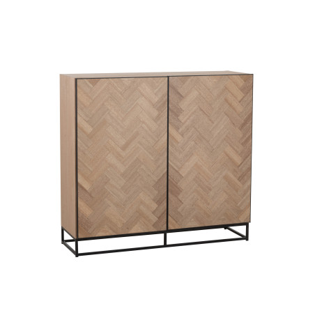 Buffet industriel 2 portes en bois Chevron