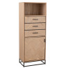 Armoire haute industrielle en bois Chevron