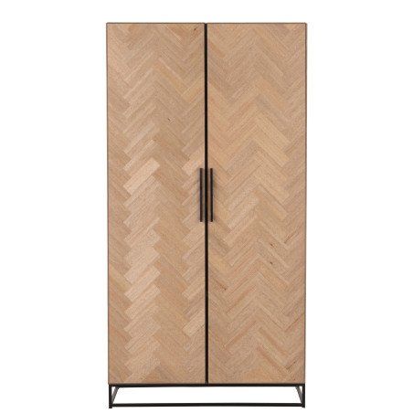 Armoire industrielle 2 portes en bois Chevron