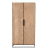 Armoire industrielle 2 portes en bois Chevron