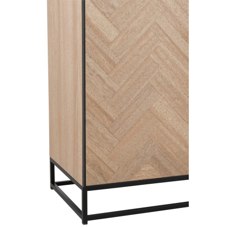 Armoire industrielle 2 portes en bois Chevron