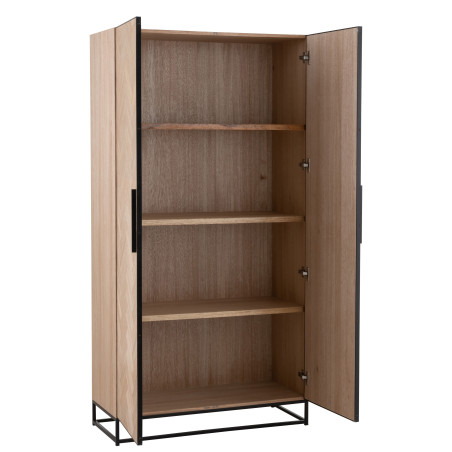 Armoire industrielle 2 portes en bois Chevron