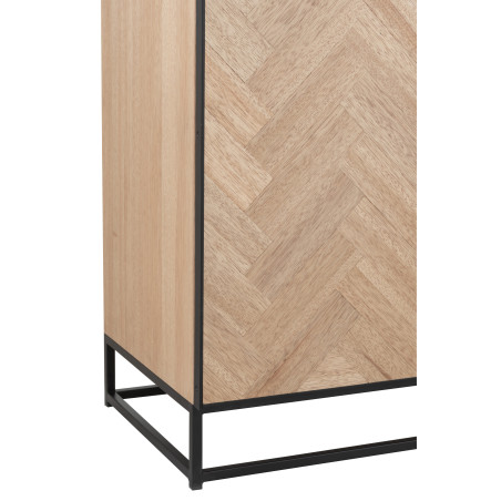 Buffet industriel 4 portes en bois Chevron