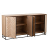 Buffet industriel 4 portes en bois Chevron