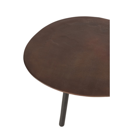 Table basse Goutte en métal marron