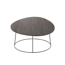 Grande table basse Ovale en métal noir