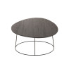 Grande table basse Ovale en métal noir