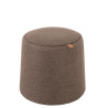 Pouf table d'appoint marron et bois