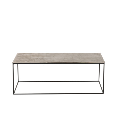 Table basse industrielle Rectangle en aluminium