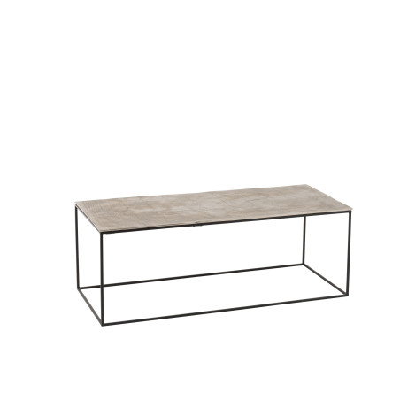 Table basse industrielle Rectangle en aluminium