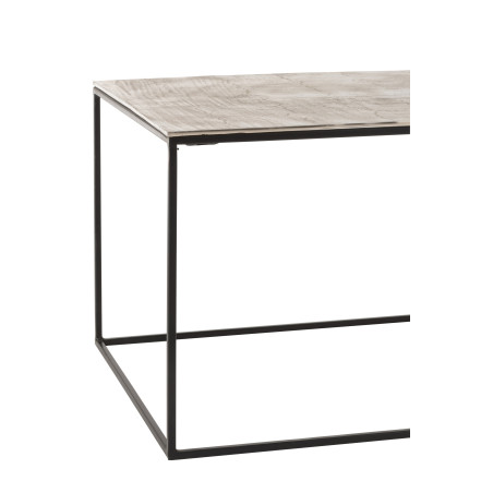 Table basse industrielle Rectangle en aluminium