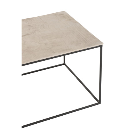 Table basse industrielle Rectangle en aluminium