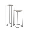 Set de 2 tables gigognes hautes en aluminium