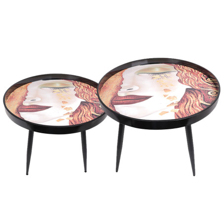 Set de 2 tables basses gigognes STYYL Arbre de Klimt