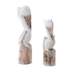 Set de 2 pelican en bois Amadeus