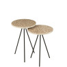 Set de 2 Tables Gigognes résines Beige