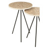 Set de 2 Tables Gigognes résines Beige