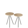 Set de 2 Tables Gigognes résines Beige