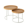 Set de 2 Tables Gigognes bois naturel