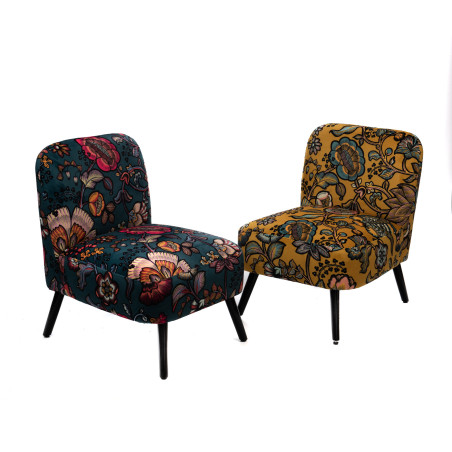 Fauteuil Bucolique indien Jaune