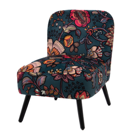 Fauteuil Bucolique indien Bleu