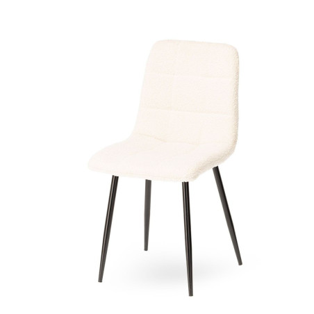 Lot de 2 chaises Manta bouclette blanches