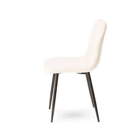 Lot de 2 chaises Manta bouclette blanches