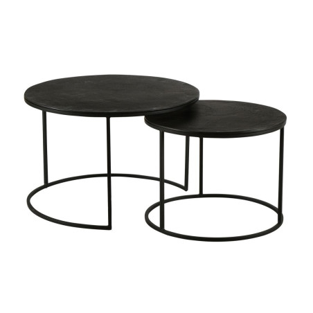 Set de 2 tables basses Palma noires