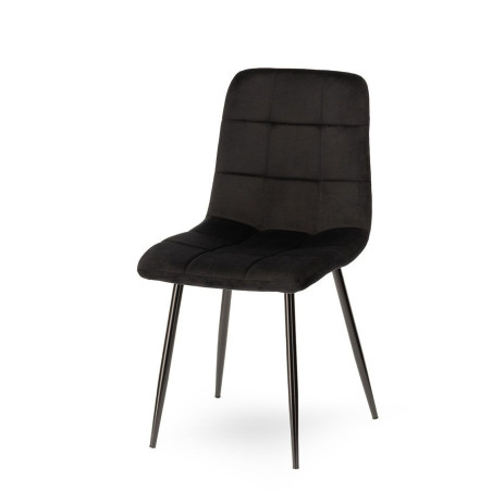 Lot de 2 chaises Manta Velours Noir