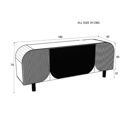 Buffet cameo 4 portes