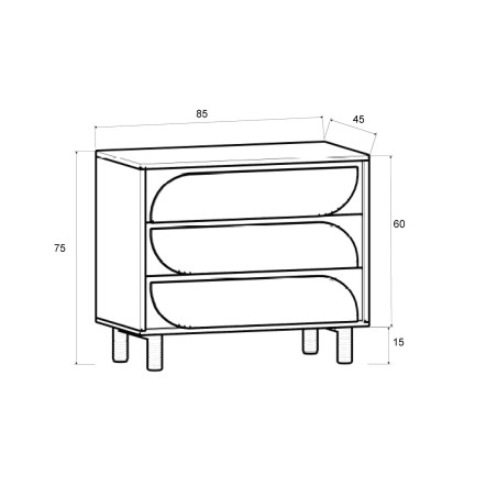 Commode Palette 3 tiroirs