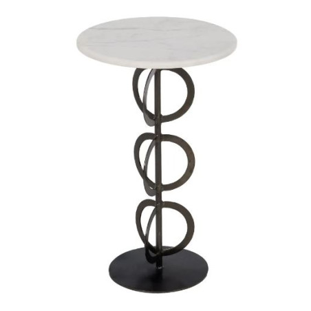 Set De 2 Tables Contemporaine Blanc/Noir