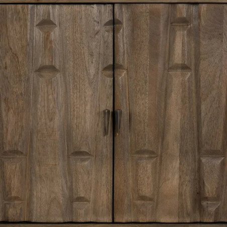 MEUBLES HALL MARRON BOIS DE MANGUIER 108 X 42 X 85 CM