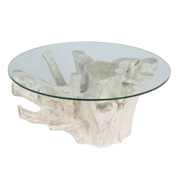 Table basse en bois blanche